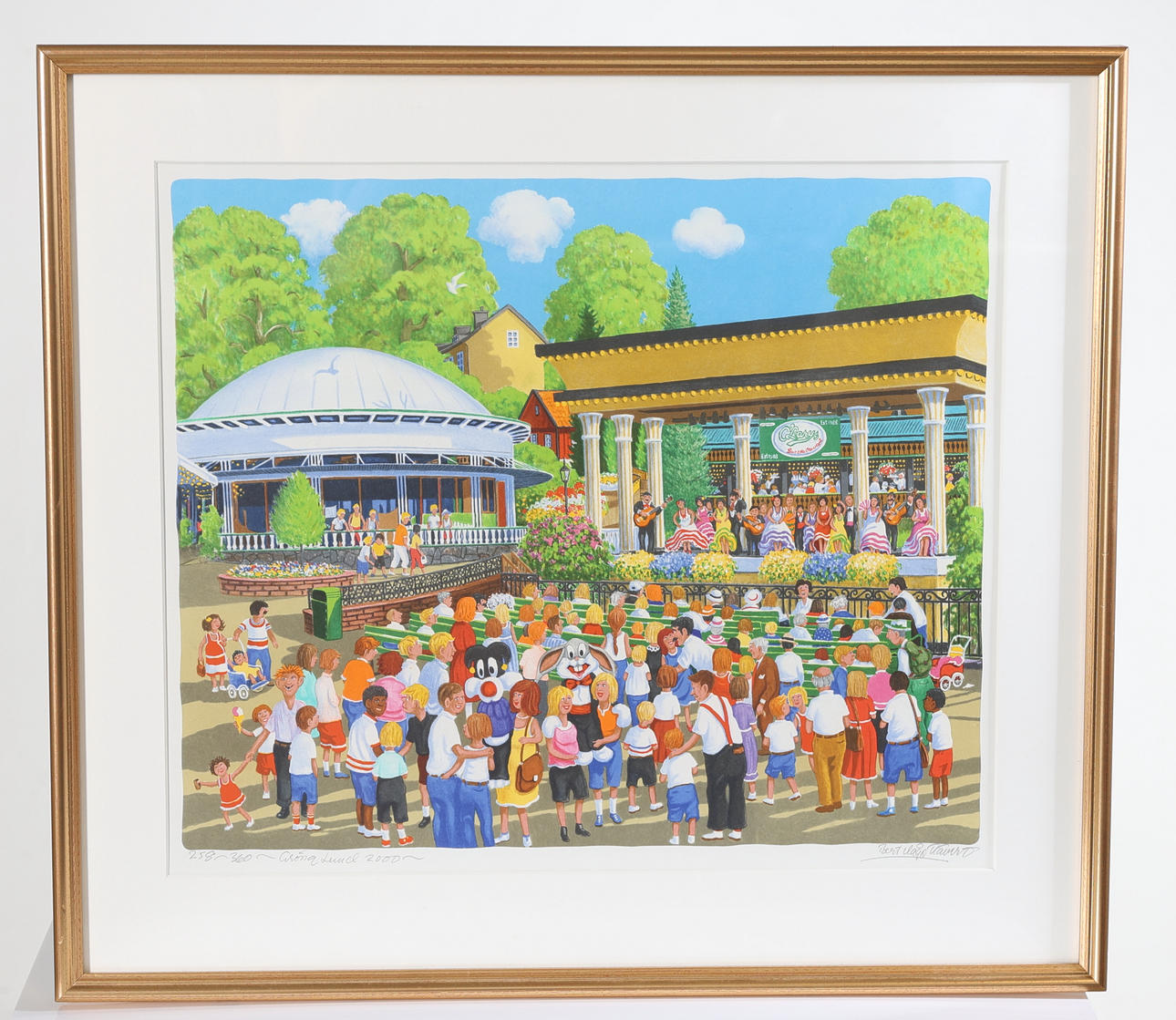 BERT HÅGE HÄVERÖ. "Gröna Lund", lithograph, signed, dated 2000 and numbered 258/360.