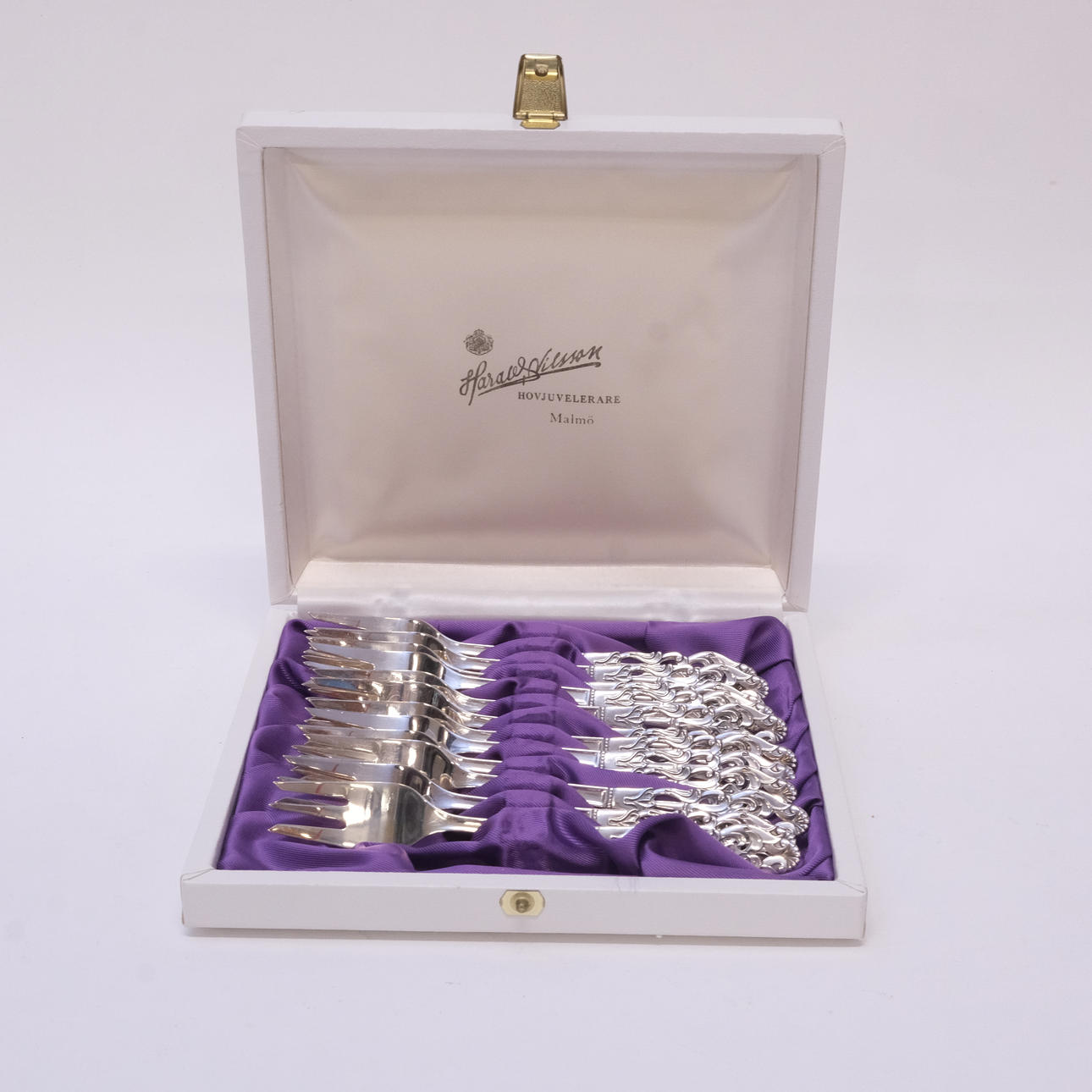 BAKELSEGAFFLAR, SILVER, 12 STYCKEN.