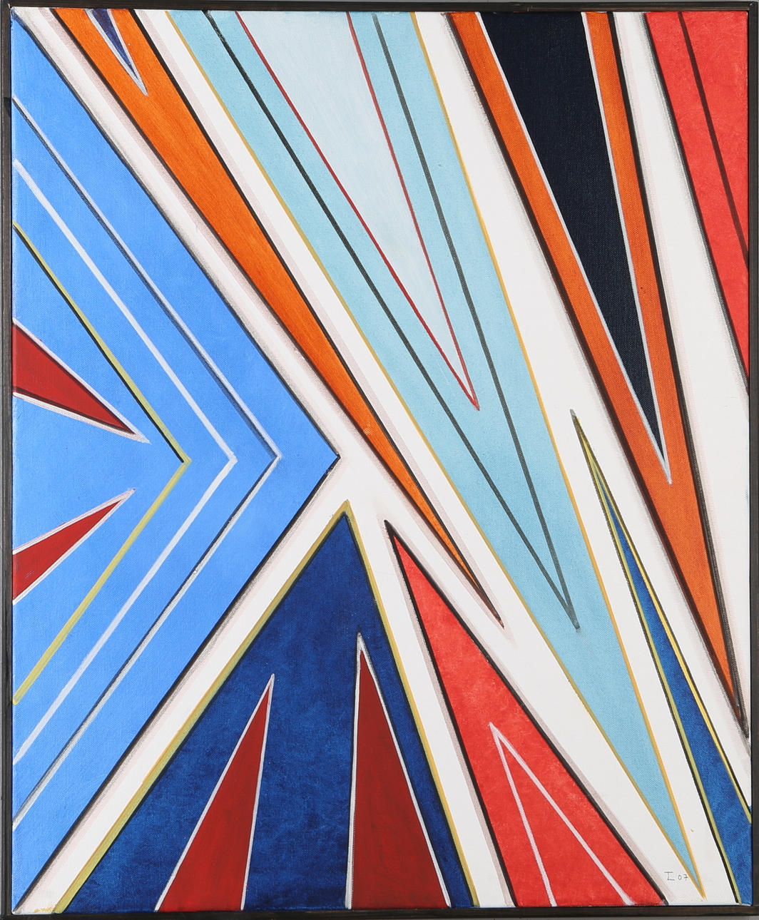 LENNART TJERNBERG. Komposition, blandteknik på duk, monogramsignerad samt daterad 07.