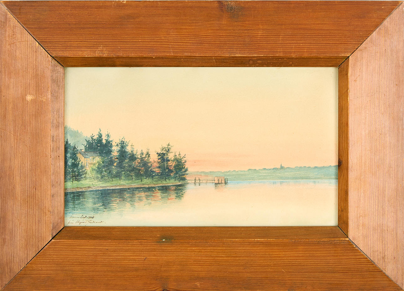 OIDENTIFIERAD KONSTNÄR. Lake landscape from Jämtland.