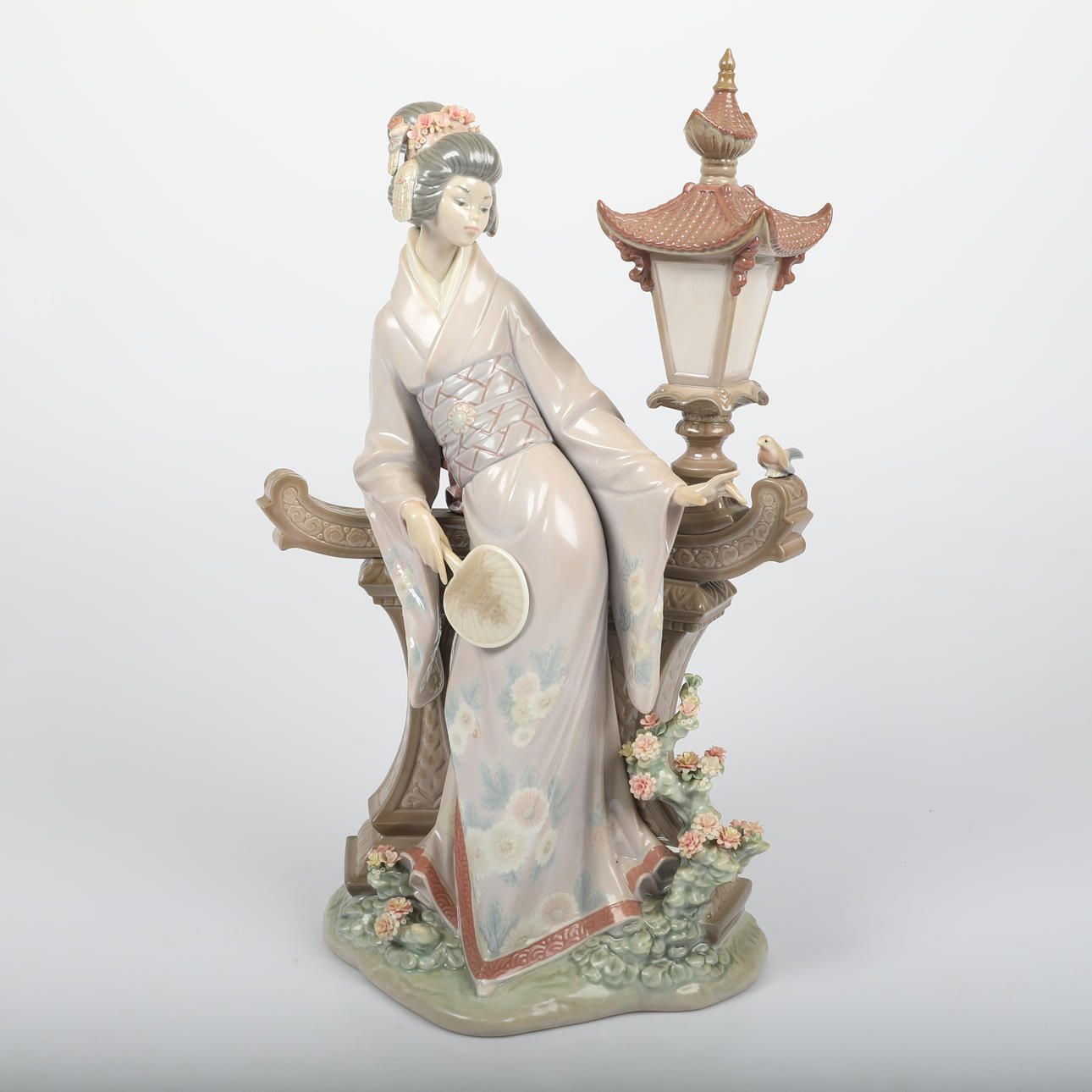 FIGURIN, Geisha, porslin, Lladro, Spanien.