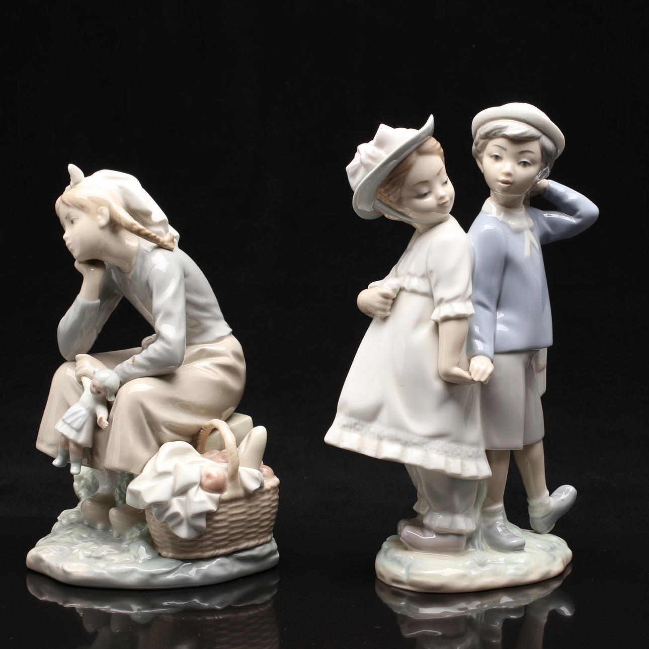FIGURINER, porslin, 2 st, Lladro, Spanien.