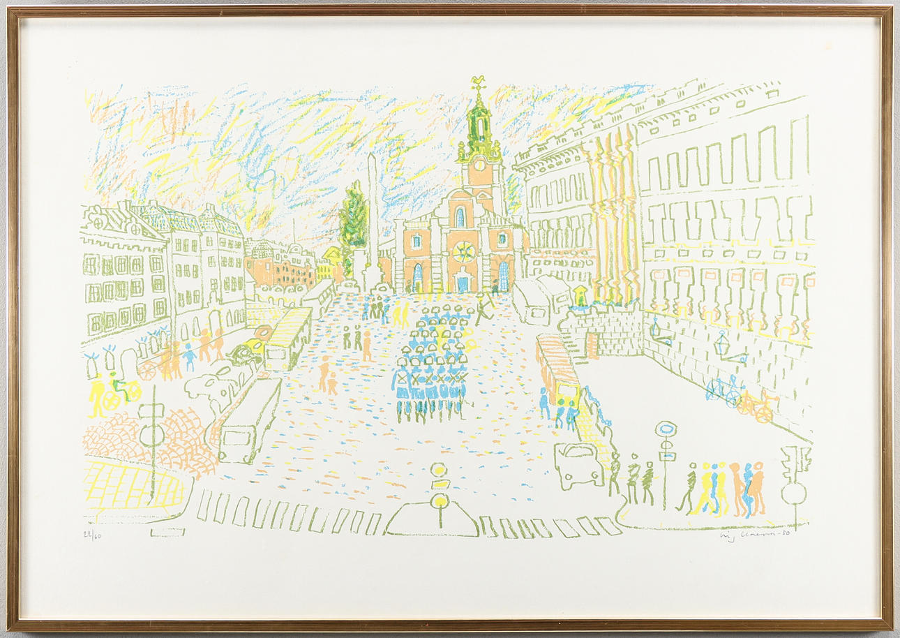 STIG (SLAS) CLAESSON. Lithograph 22/60, signed 80.