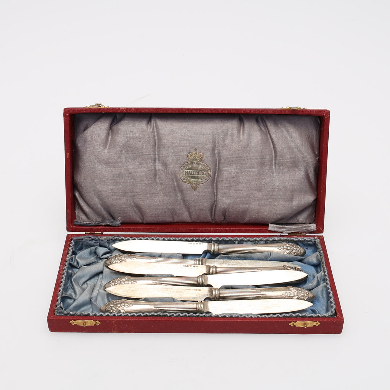 FRUKTKNIVAR, 6 stycken, silver, Empire, CGH, 1908, 207, 62 gram.