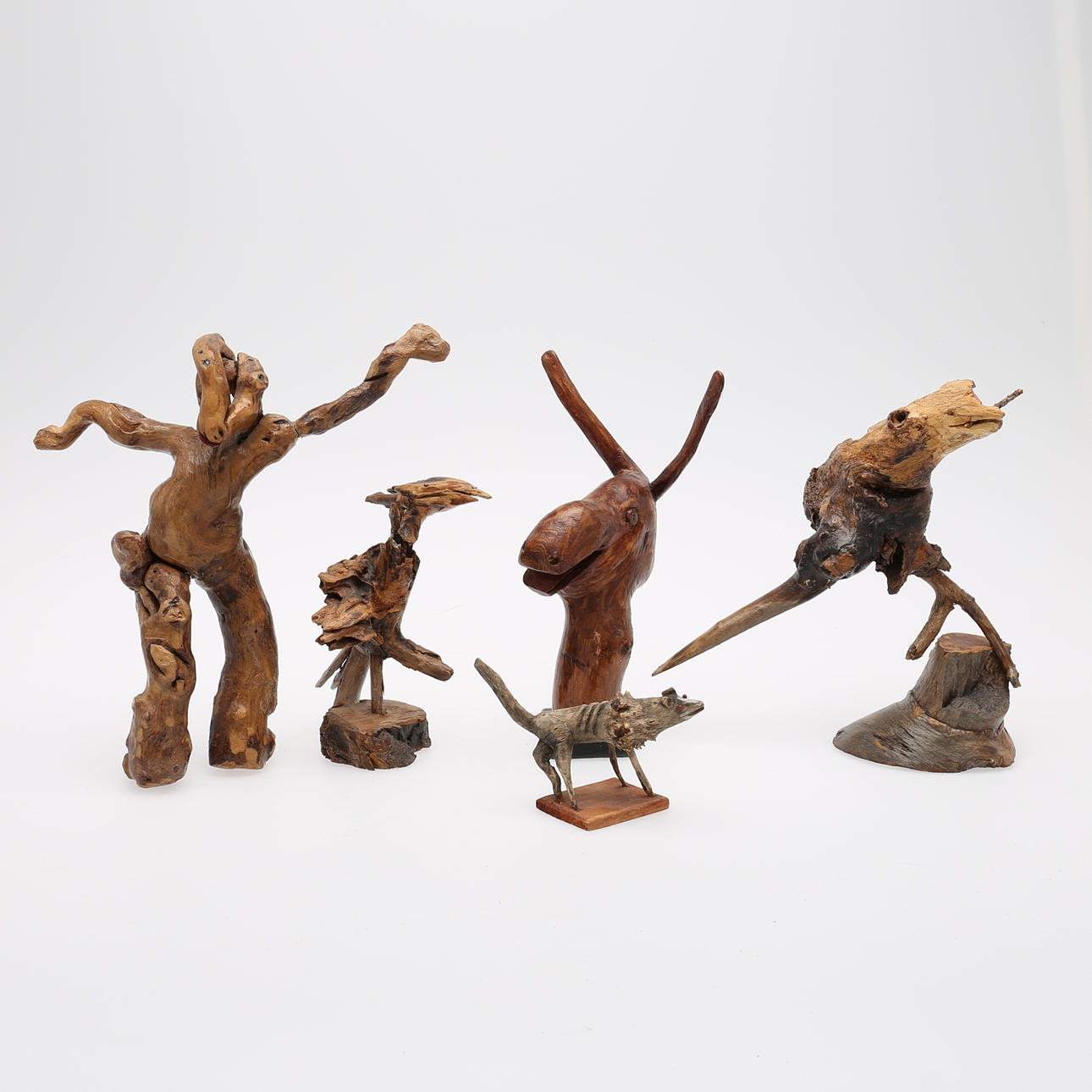 SKULPTURER, rot, 5 stycken, bl.a Hilmer Johansson.