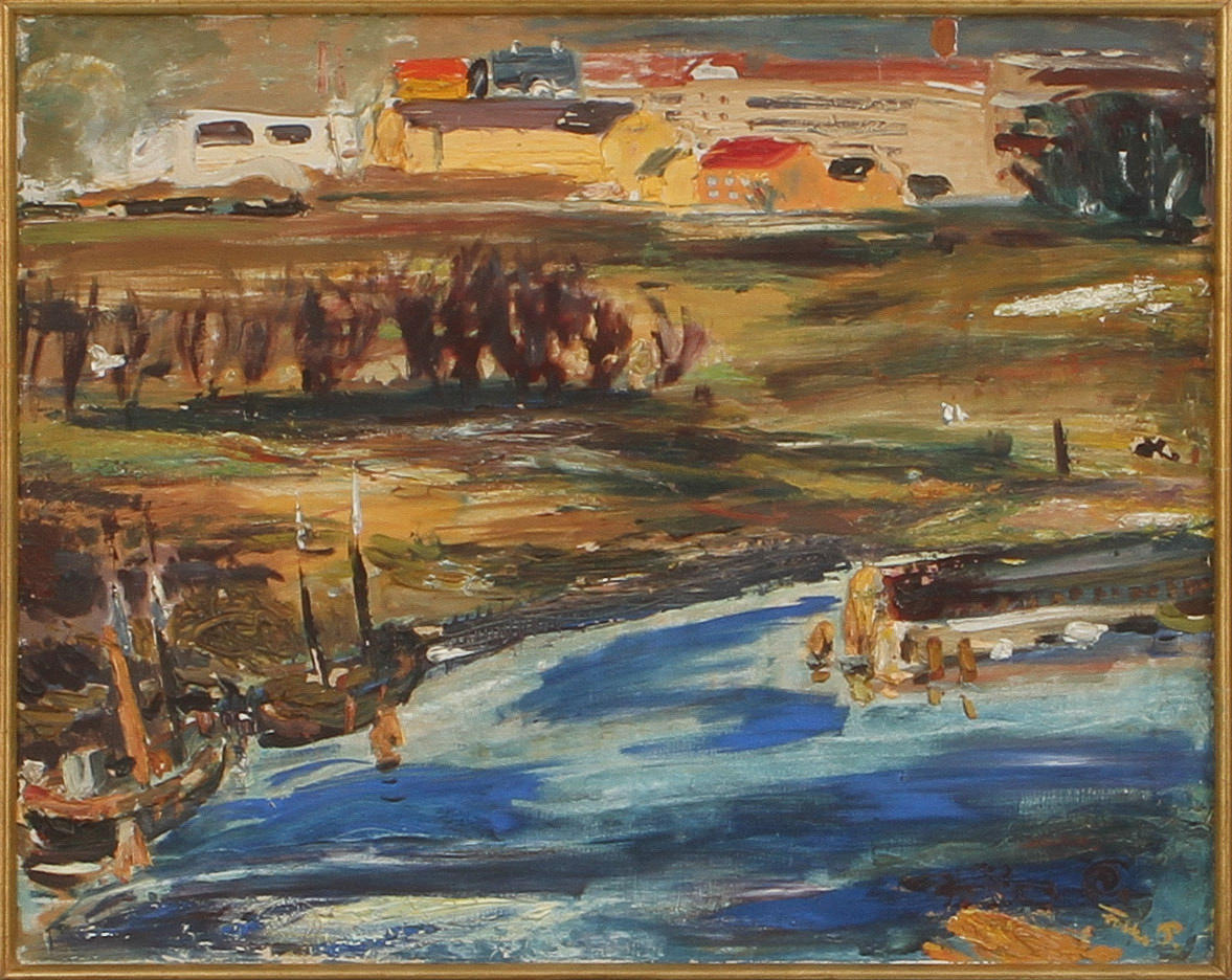 FOLKE PERSSON. olja på duk, sign.