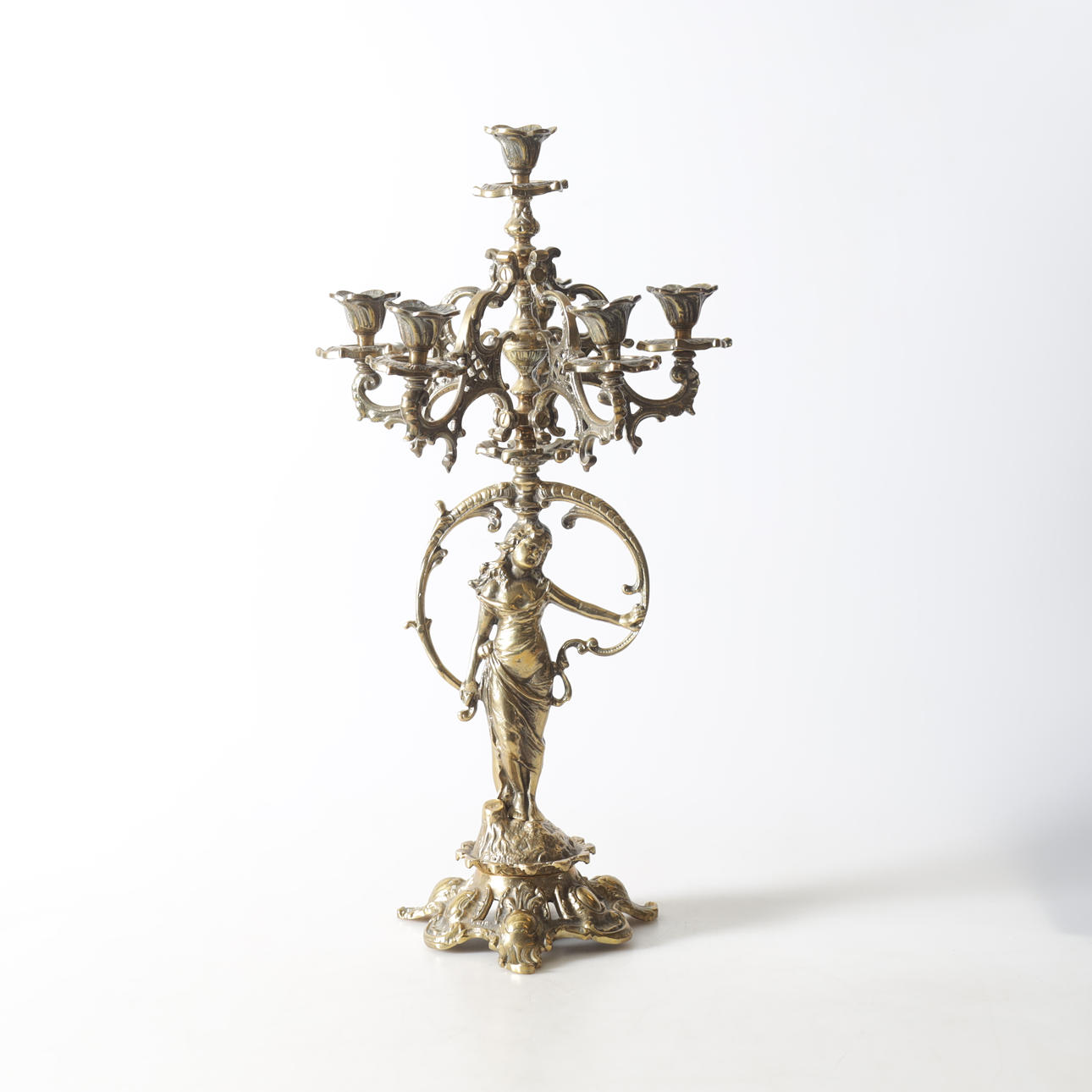 CANDELABRA, brass, N16, Zelazowski Bronze, contemporary.