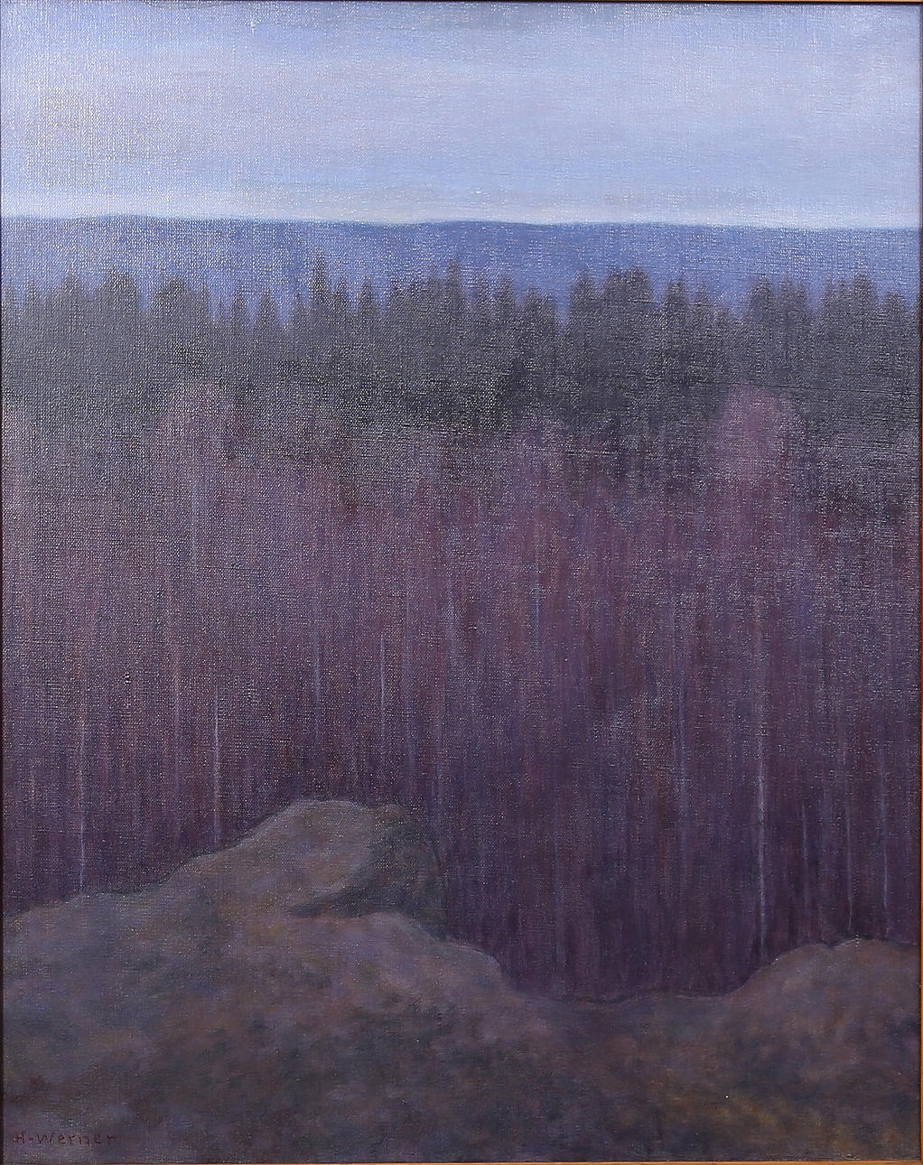 HILDING WERNER. Olja på duk, signerad.