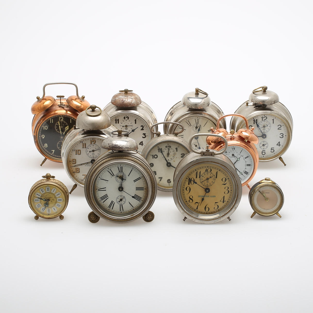 VÄCKARKLOCKOR, 11 st, Junghans, Blessing, Bison, Wehrle m fl.