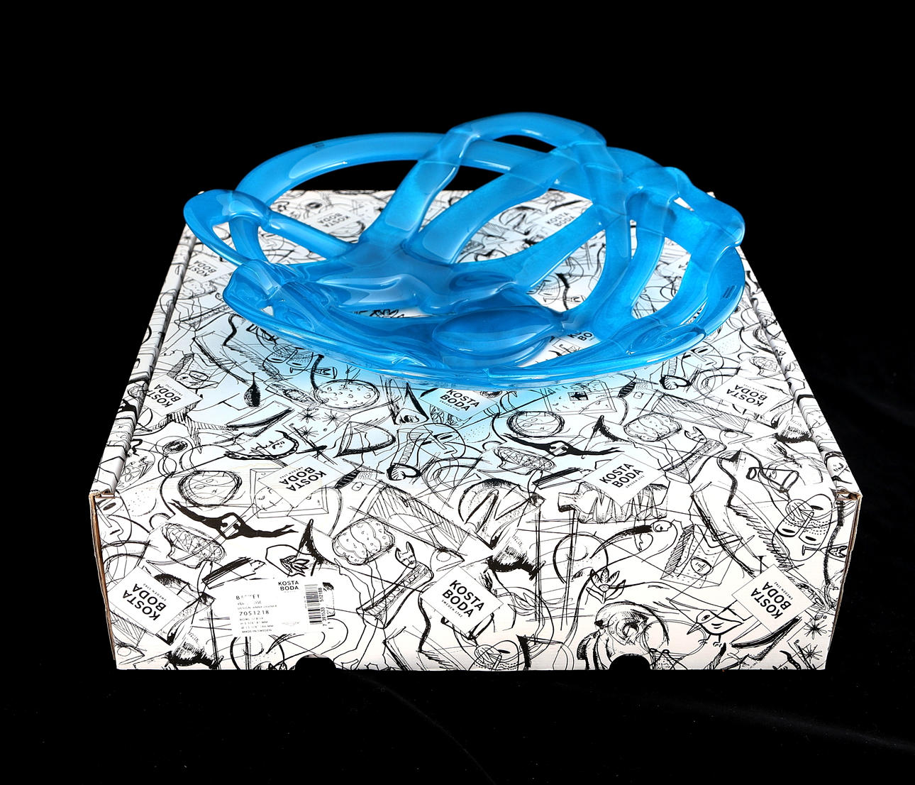 KONSTGLAS, skål, Basket, Anna Ehrner, Kosta Boda.