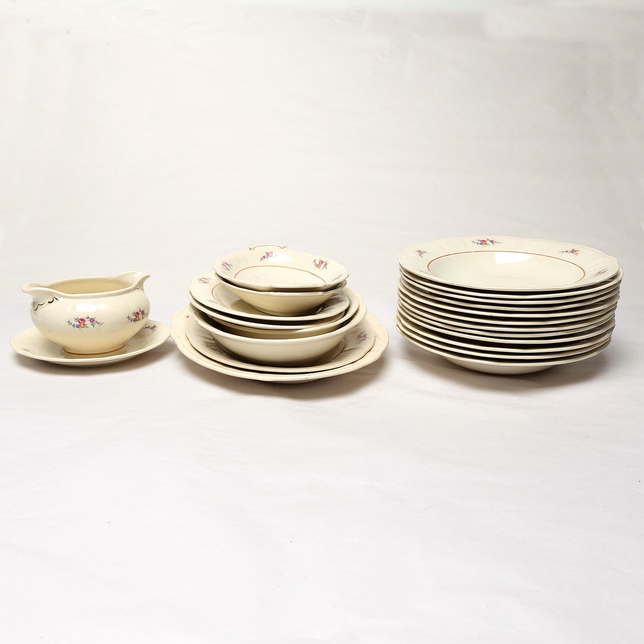 SERVISDELAR, 19 st, porslin, Rörstrand, Anette.