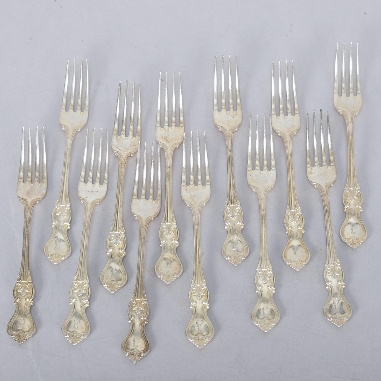 FÖRRÄTTSGAFFLAR. "Olga" Silver, CGH 1941 (12st).
