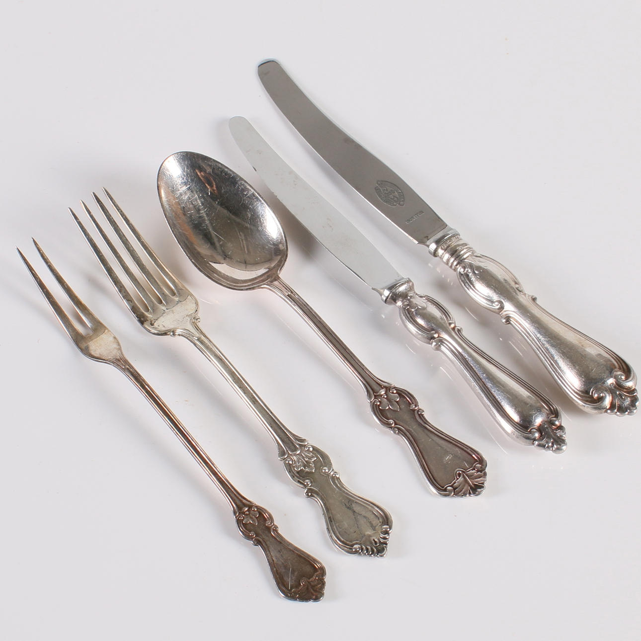 BESTICK, 31 delar, nysilver, "Olga", GAB, 1900-tal.