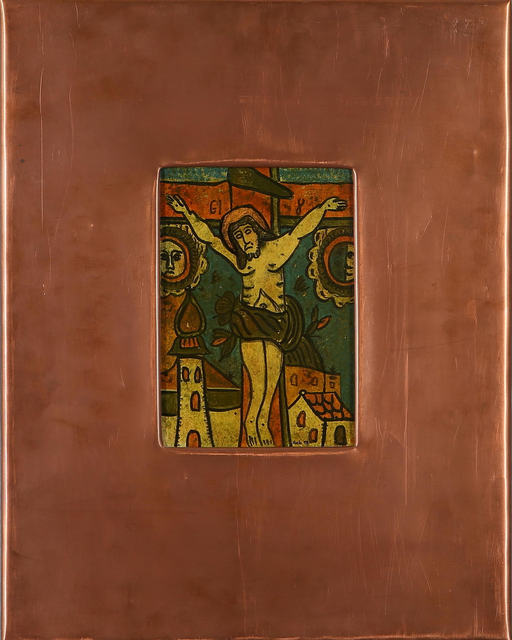 LARS RIETZ. Religiöst motiv, akryl, signerad samt daterad 98.