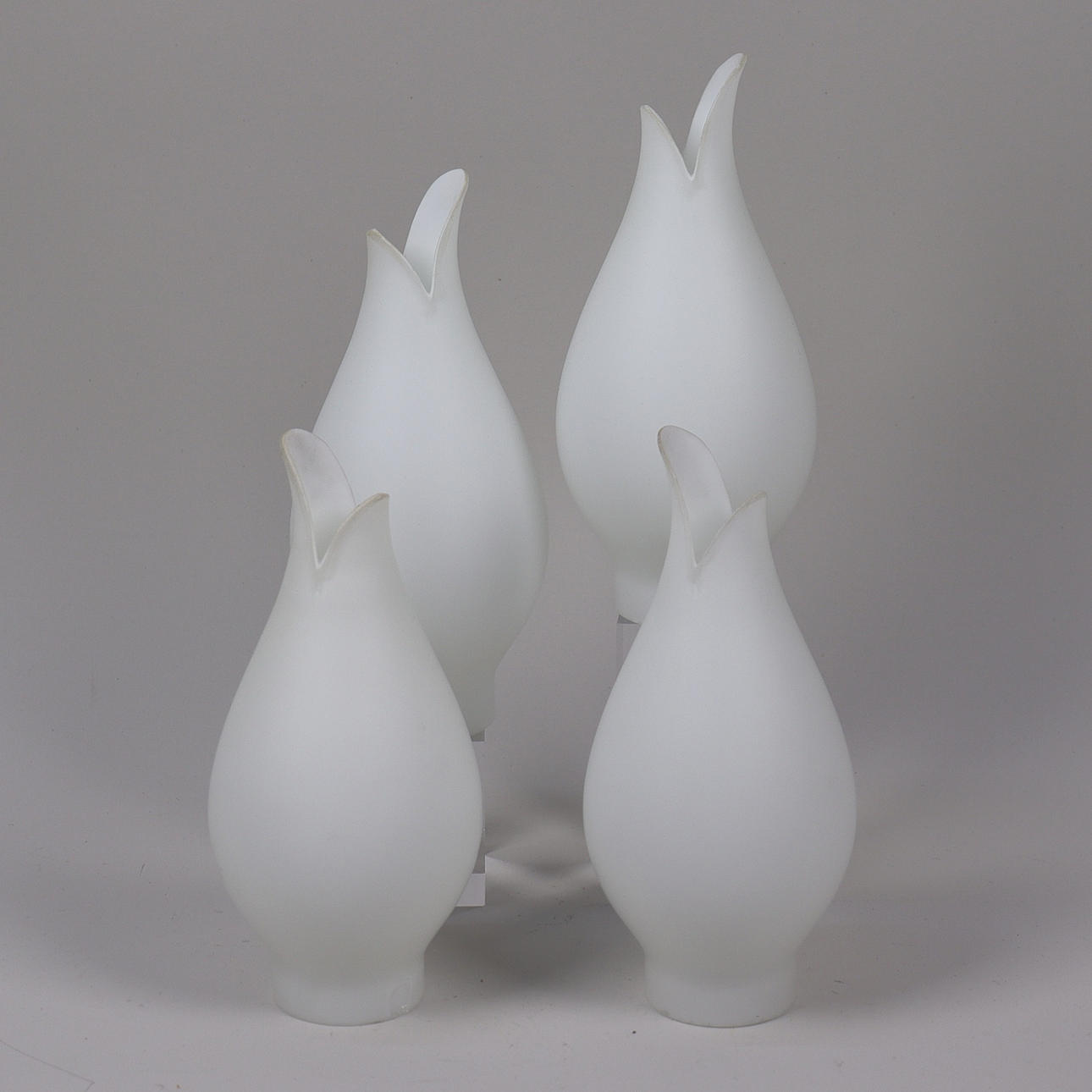 LAMP SHADES, opal glass, 4 pcs.