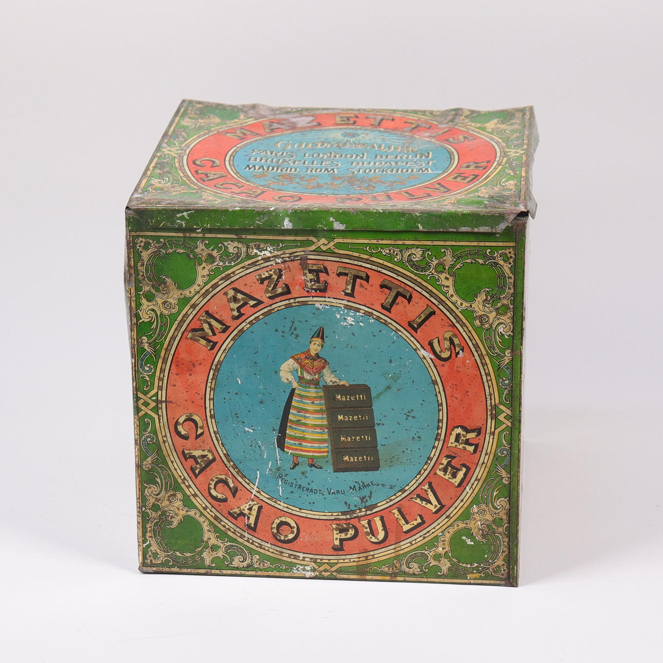 TIN CAN, Mazzettis Cacao Pulver.
