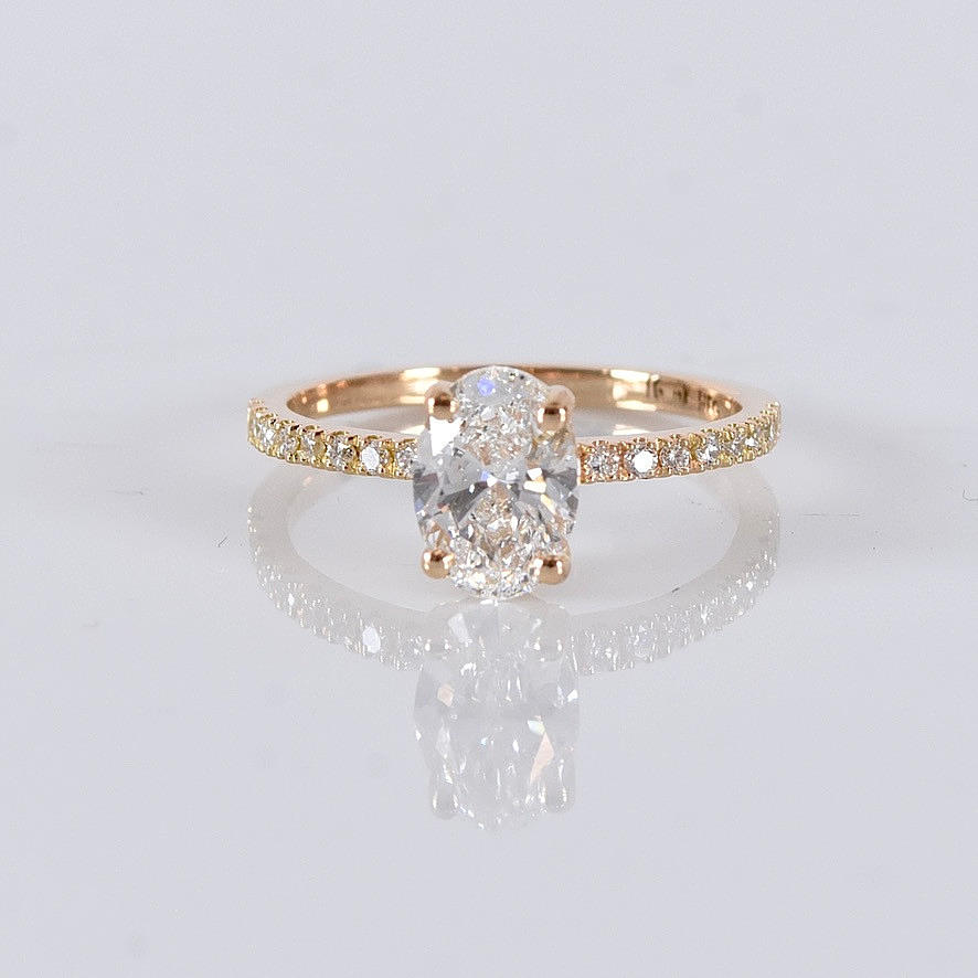 DIAMOND RING, 1.19ct, 18K, IGI Cert Lab-grown.