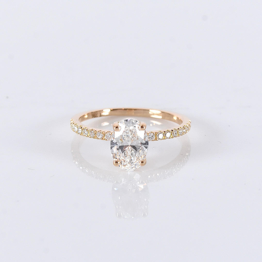DIAMOND RING, 1.25ct, 18K, IGI Cert Lab-grown.