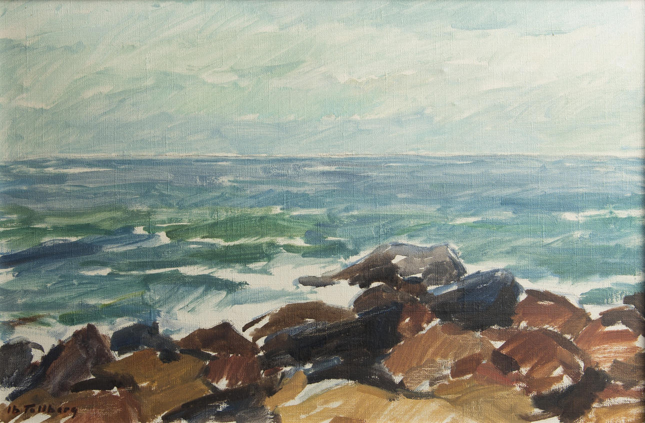 IB TOLLBERG. Hovs hallar, olja på duk, signerad.