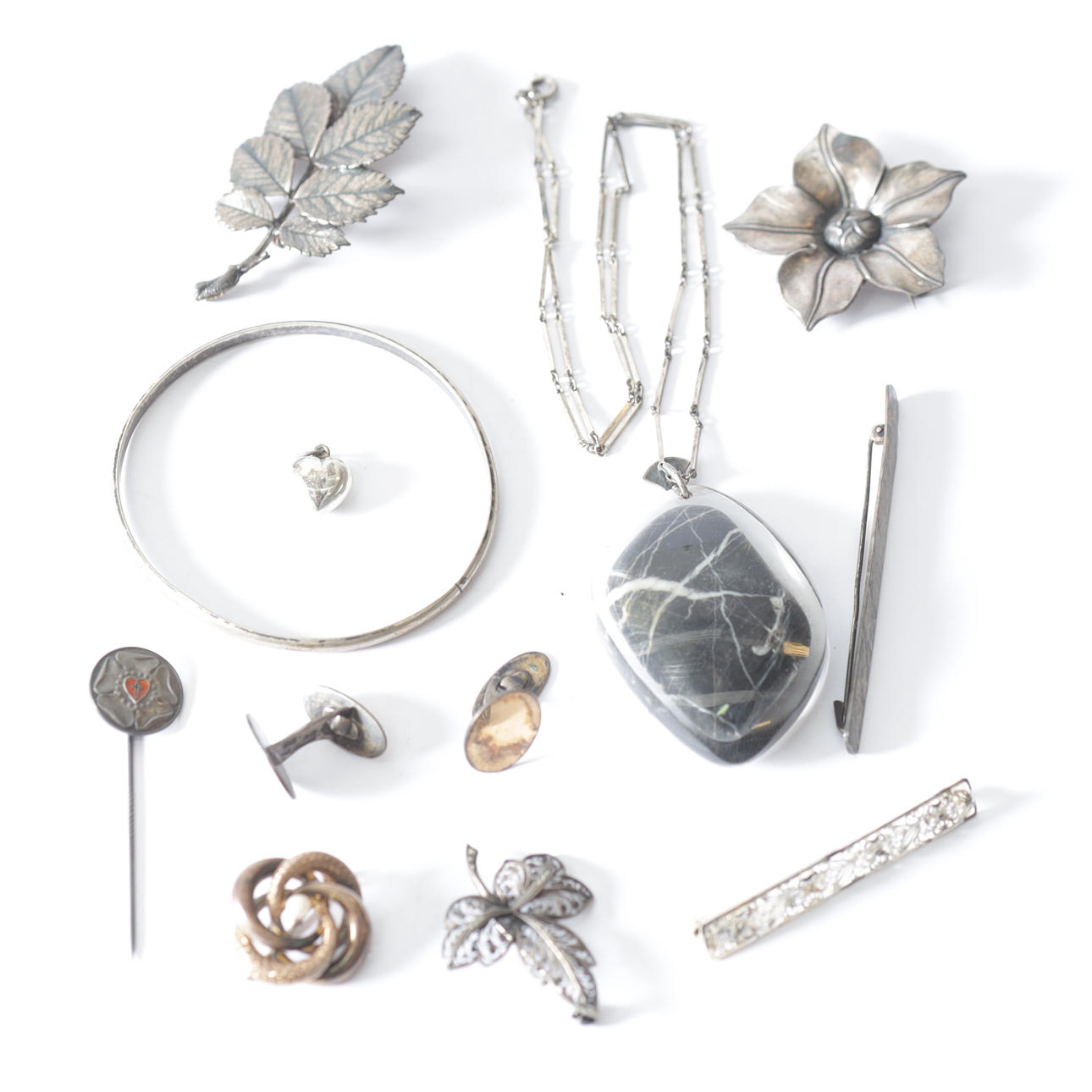 COSTUME JEWELLERY, incl. silver.