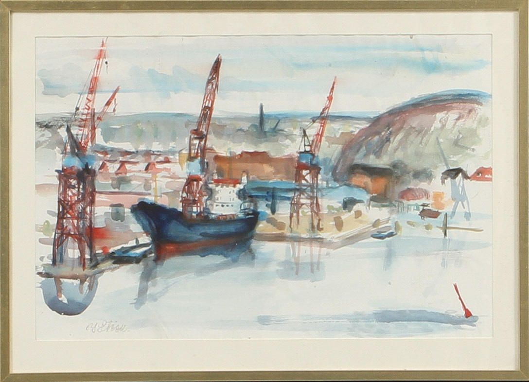 YNGVE STÉEN. akvarell, sign.