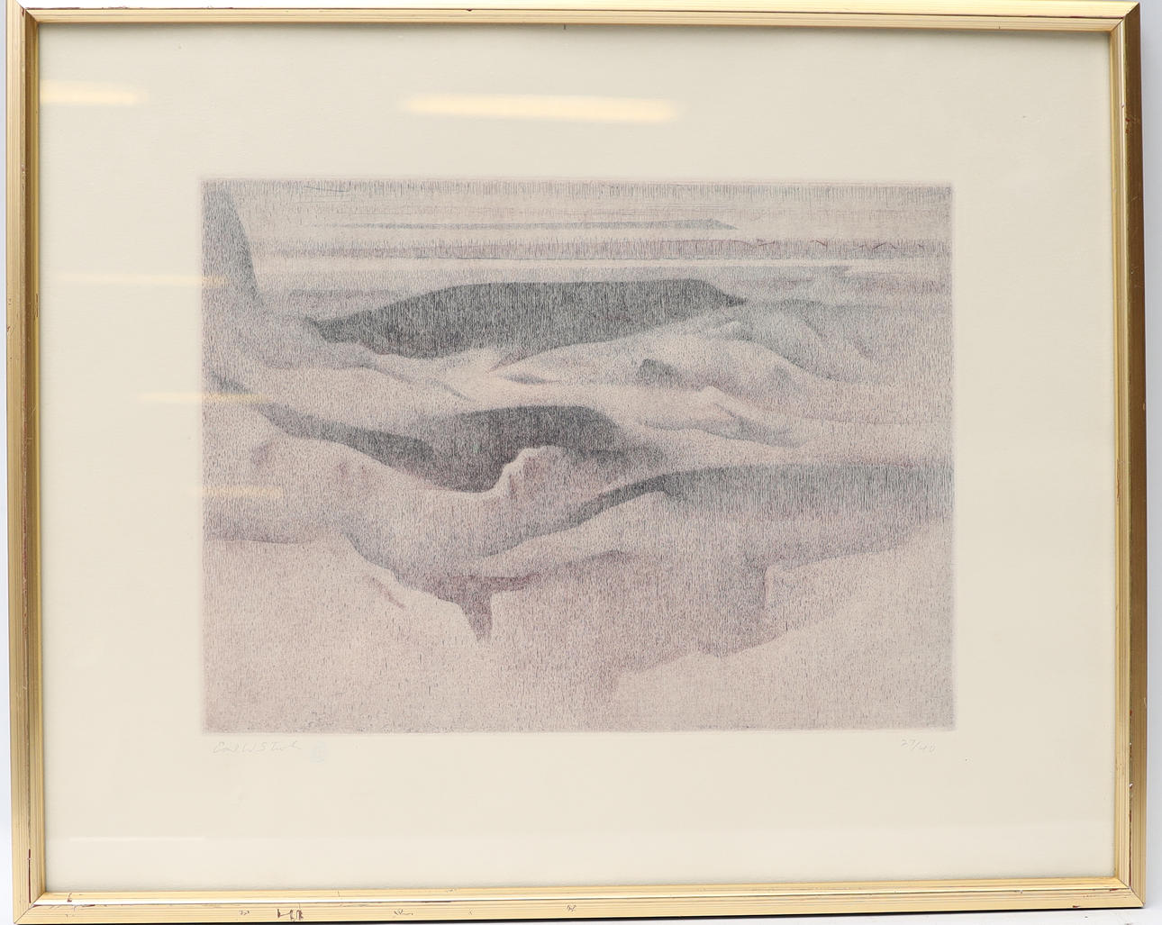 EARL STROH. "Silence II", color etching, signed and numbered.