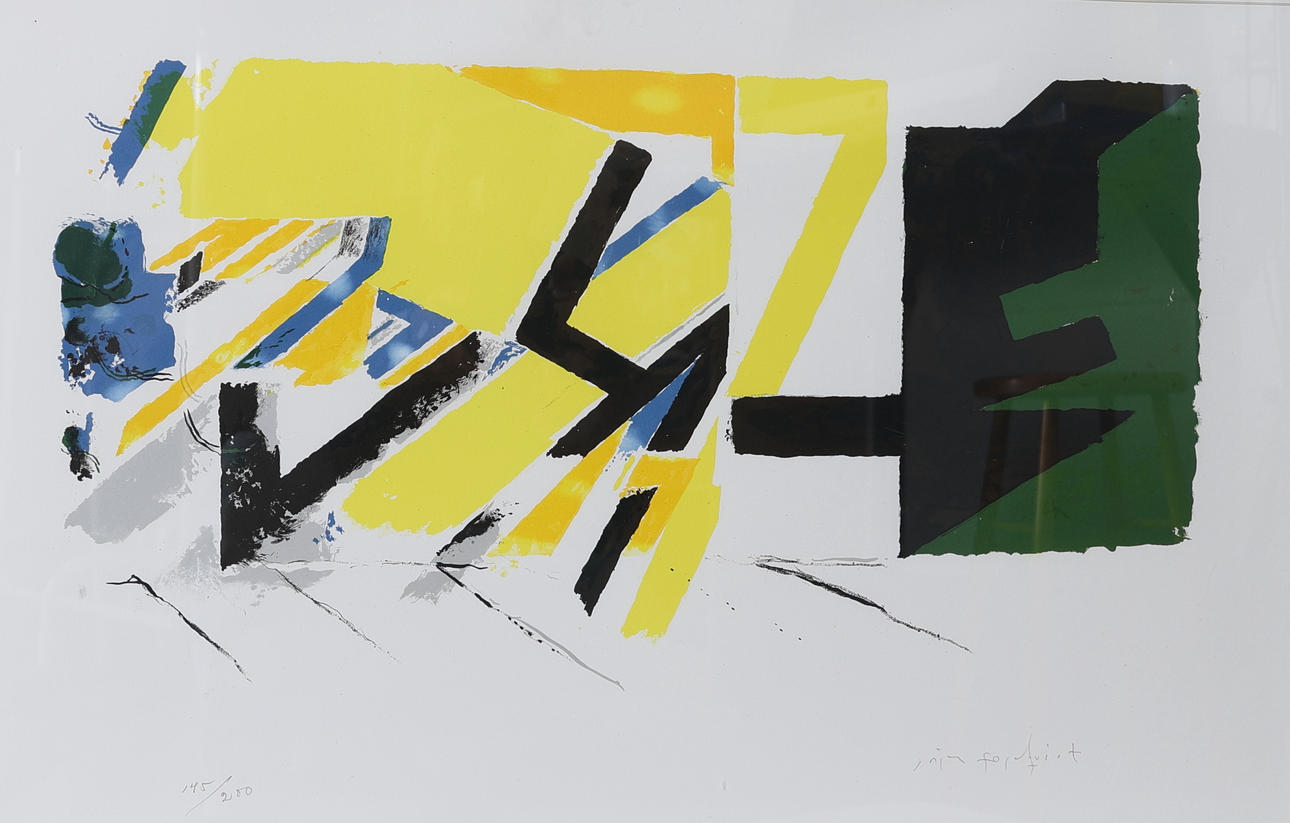 JÖRGEN FOGELQUIST. Composition, lithograph, signed and numbered 145/200.