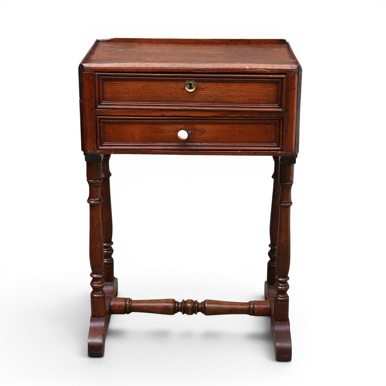 Side table in pine and ash, late 19th Century.
