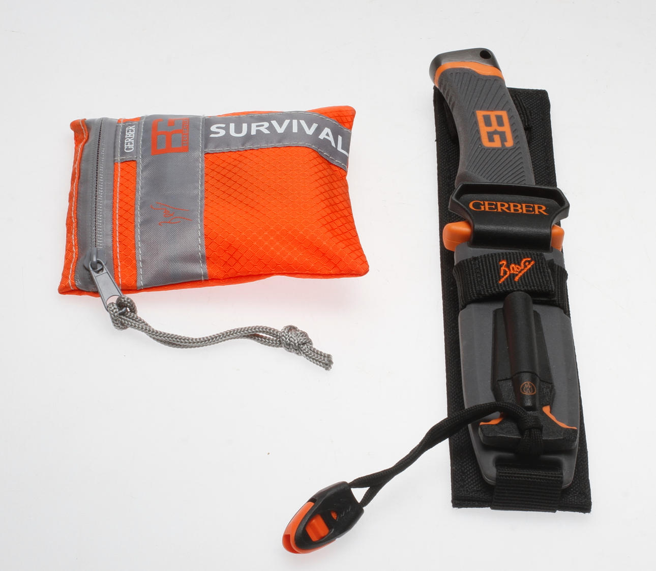 KNIFE and SURVIVAL KIT, Gerber.