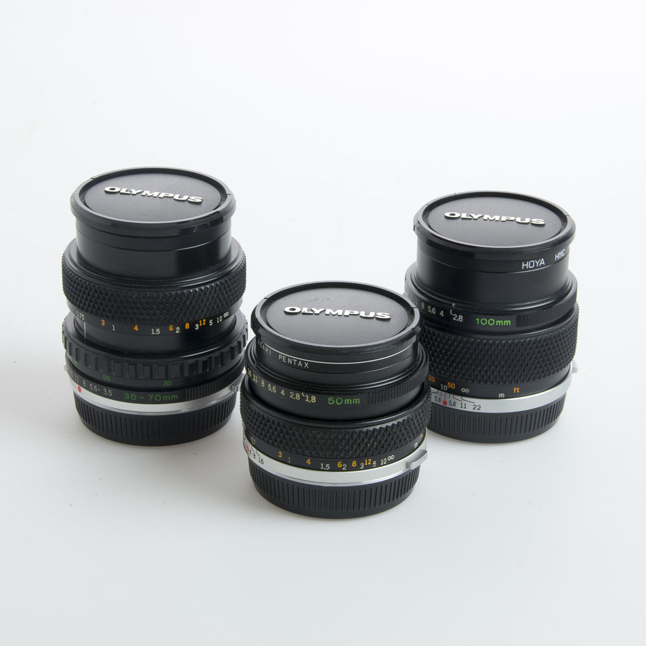 OBJEKTIV med skyddsfilter, 3 stycken, Olympus.