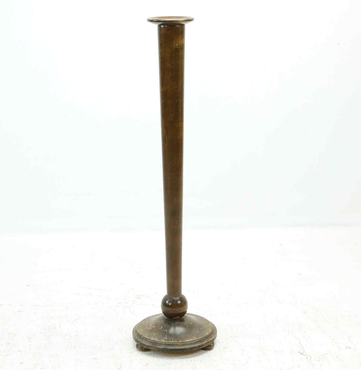 FLOOR CANDLESTICK, stained birch, Art Déco, 1930s.