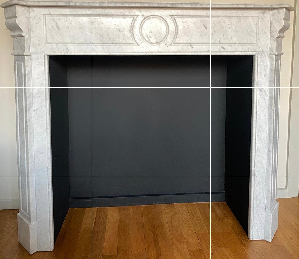 Marble fireplace, early 20th Century.