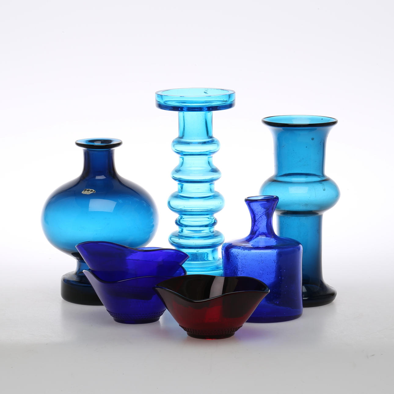 GLAS, 7 delar, bl a Erik Höglund och Oiva Toikka.