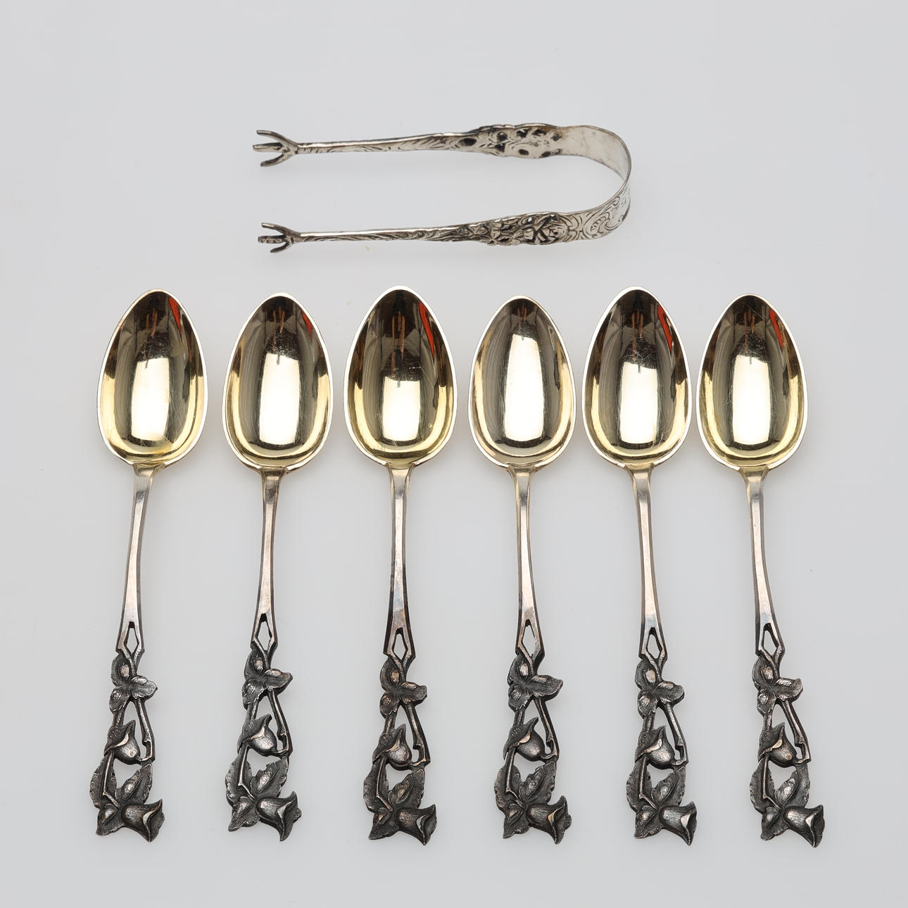 CUTLERY 7 pieces silver weight approx. 82 grams.