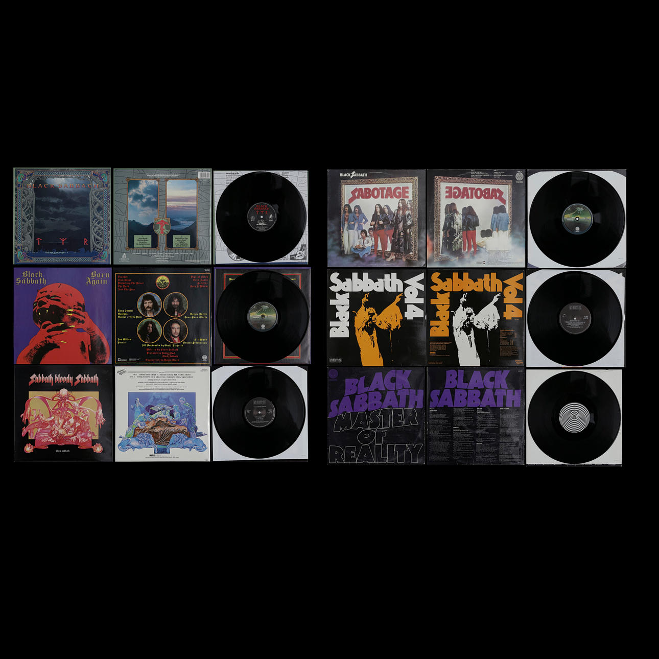 6 LP RECORDS, BLACK SABBATH.