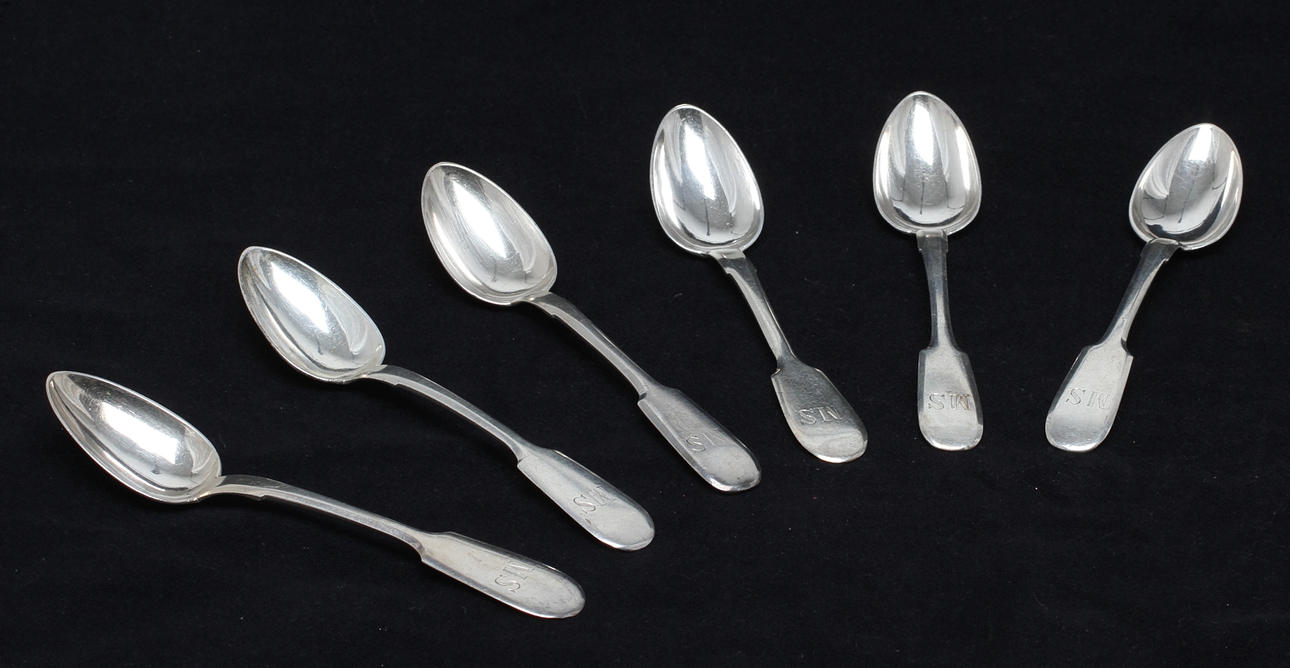 SKEDAR, silver, 6 st, Ryssland St Petersburg 1869. Tot vikt 172 gram.