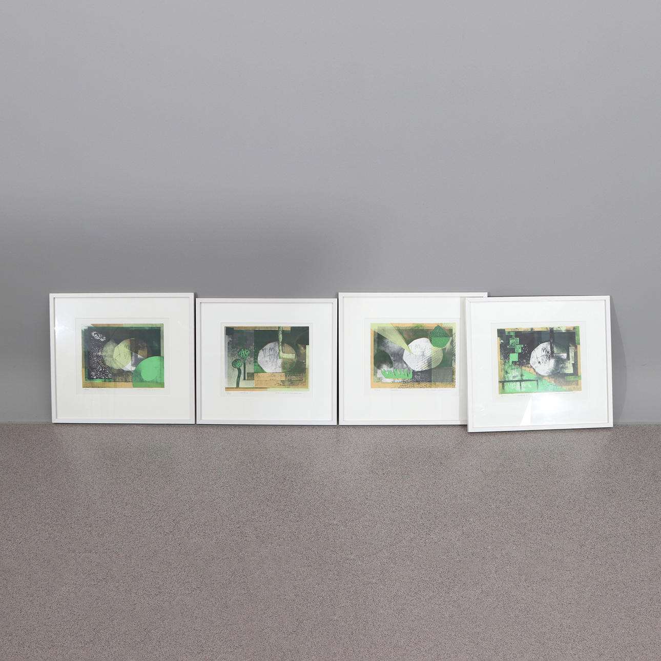 MINAKO MASUI. Lithographs, four pcs. Måne 1-4. Signed.