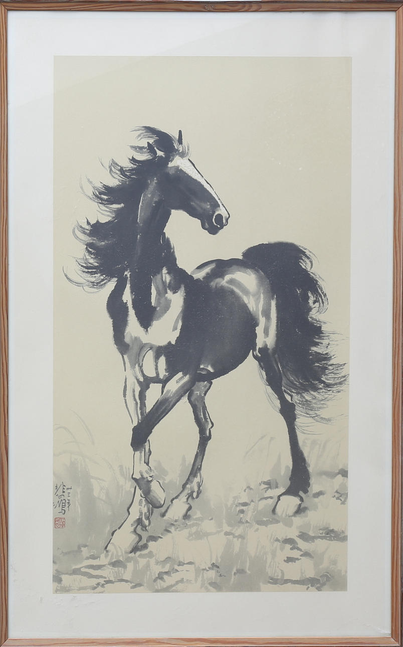 OIDENTIFIERAD KONSTNÄR. "Fölet". Litografi, numrerad à tergo 36/53.