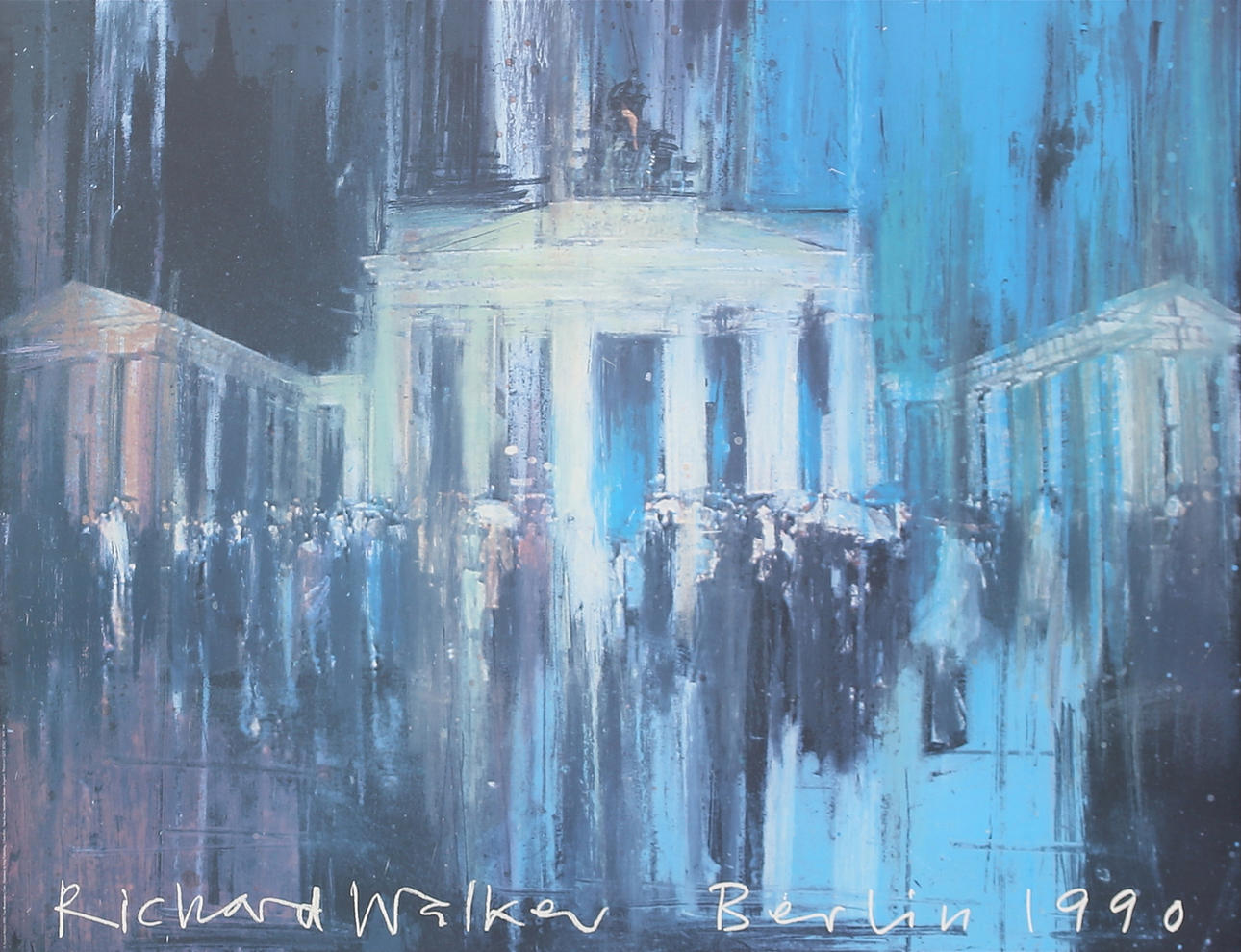 RICHARD WALKER. "Berlin 1990". Framed print.