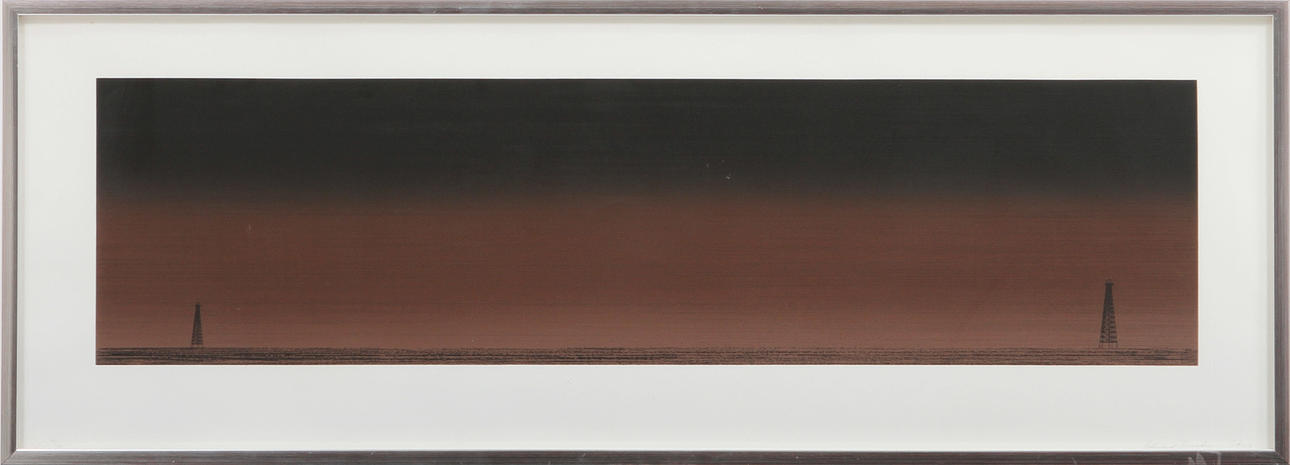 EDWARD RUSCHA (F.1937). "Well well". Färgserigrafi.