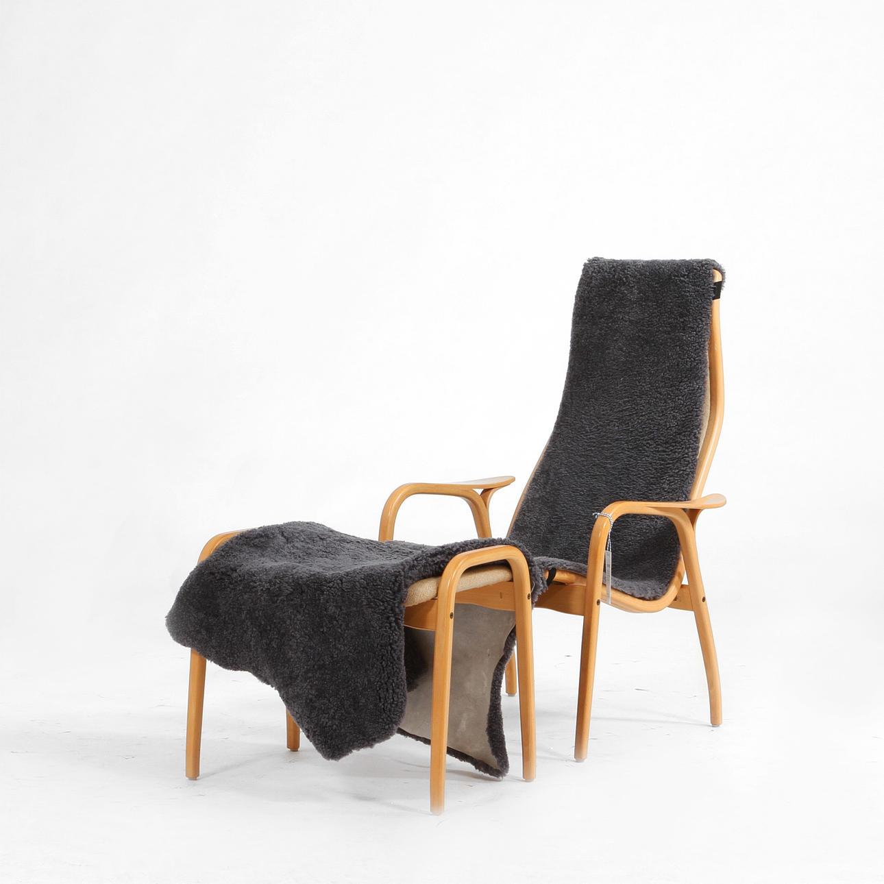 FÅTÖLJ med FOTPALL, "Lamino", Yngve Ekström, Swedese.