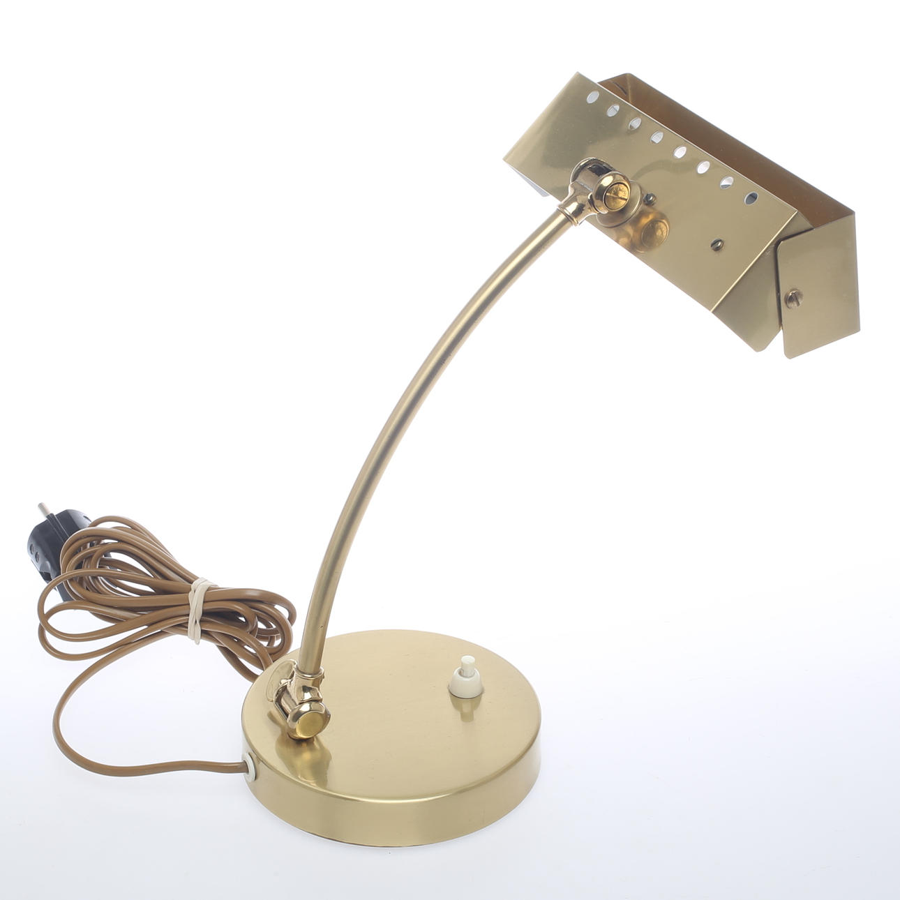 BORDSLAMPA, mässing, 1900-talets mitt.