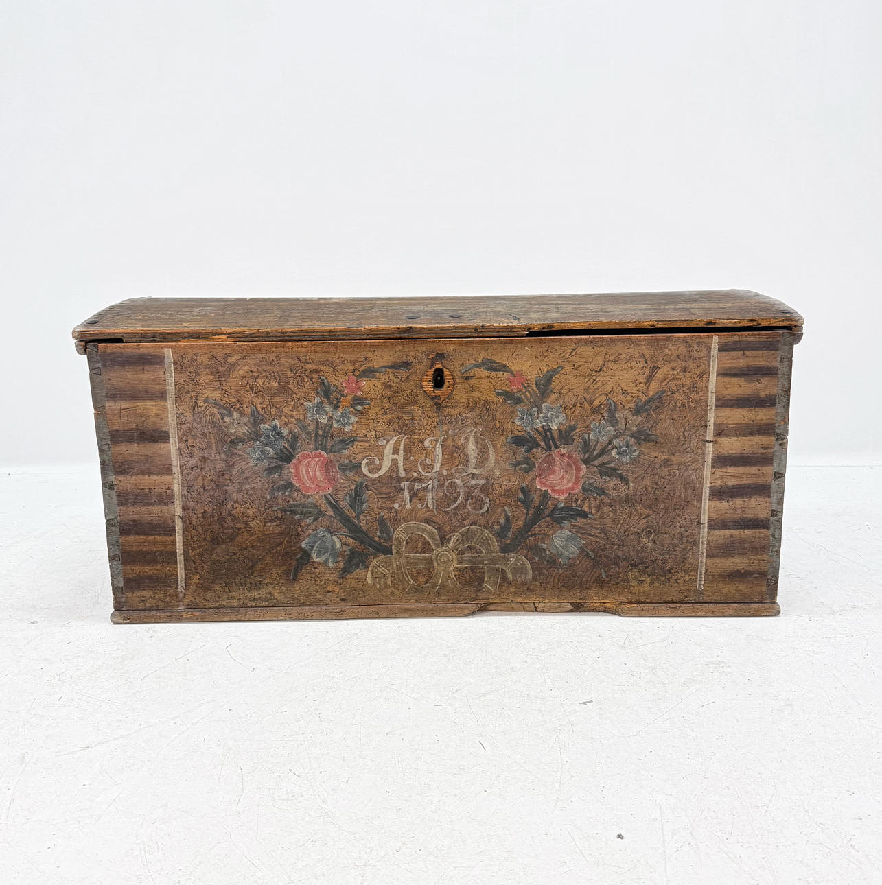 CHEST provincial with lock, marked A.J.D, dated 1793.