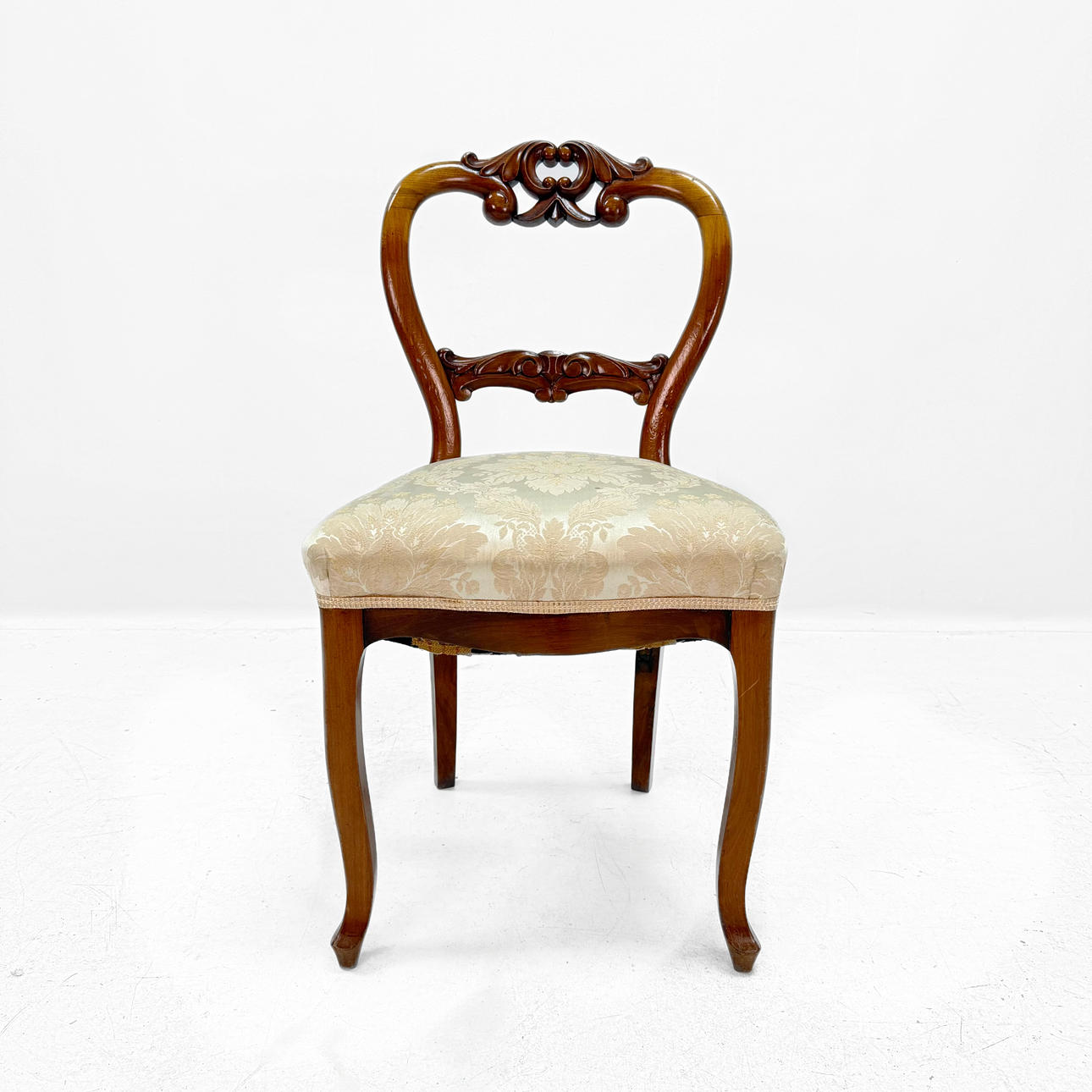 CHAIR - Rococo style, textile, 20th century.