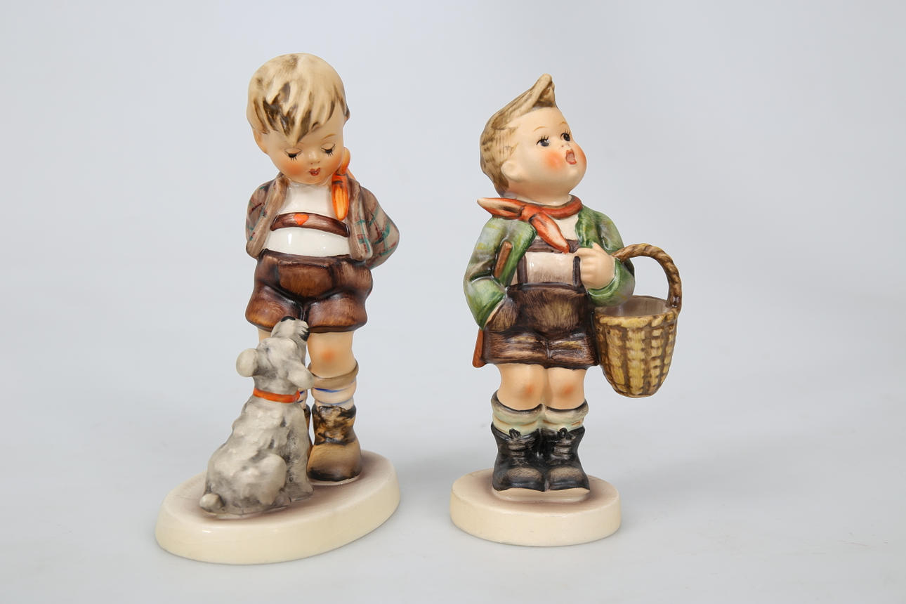 FIGURINER, porslin, 2 stycken, Hummel.