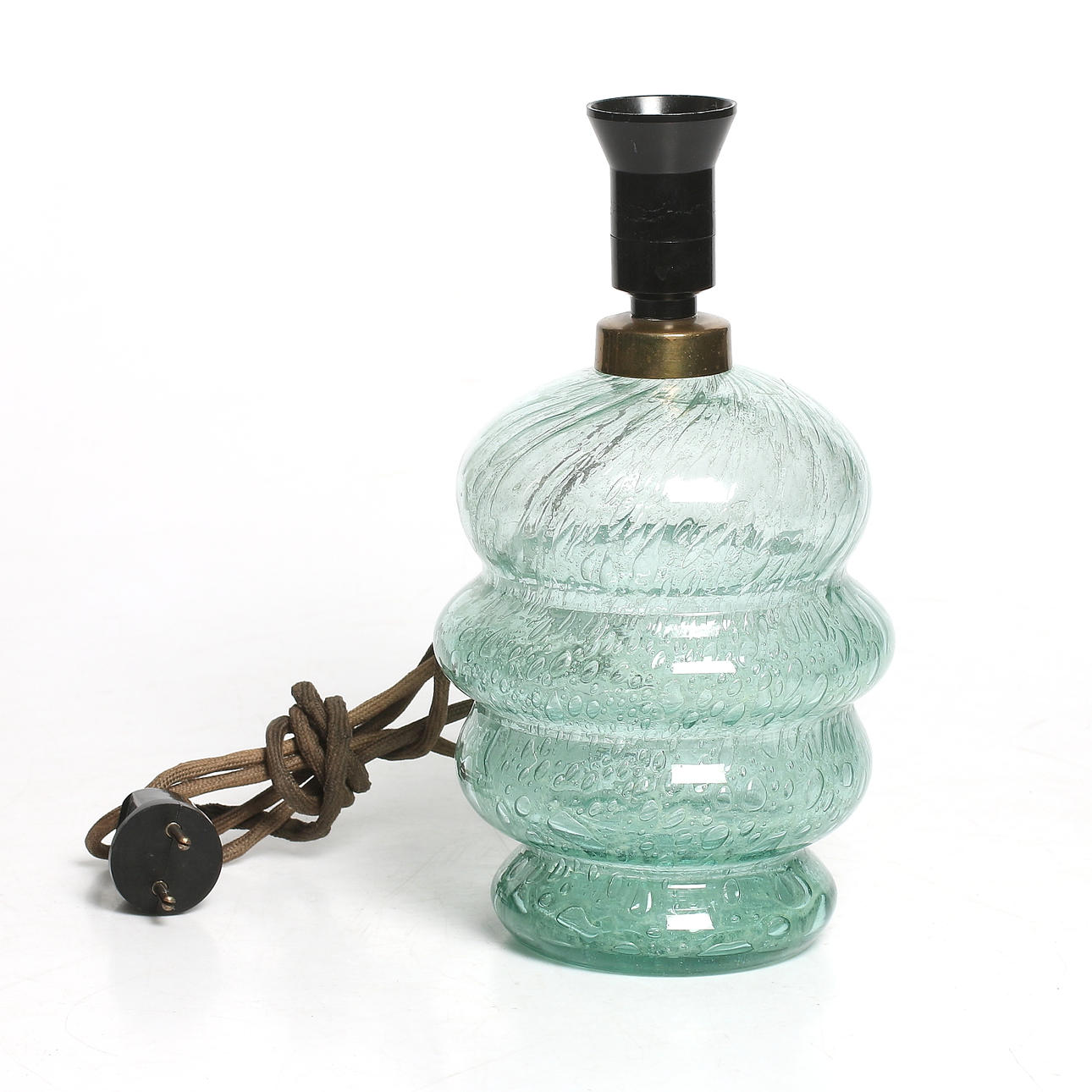 BORDSLAMPA, glas, Art Deco, sannolikt Ture Berglund, Skansen, 1930/40-tal.