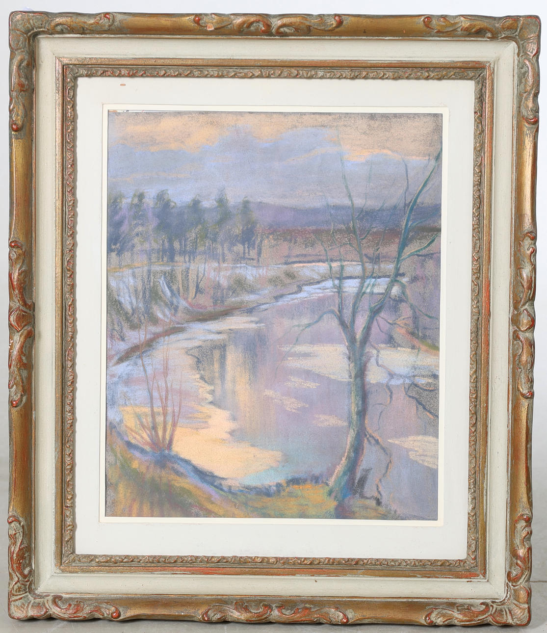 OIDENTIFIERAD KONSTNÄR. Landscape motif, pastel, signed.