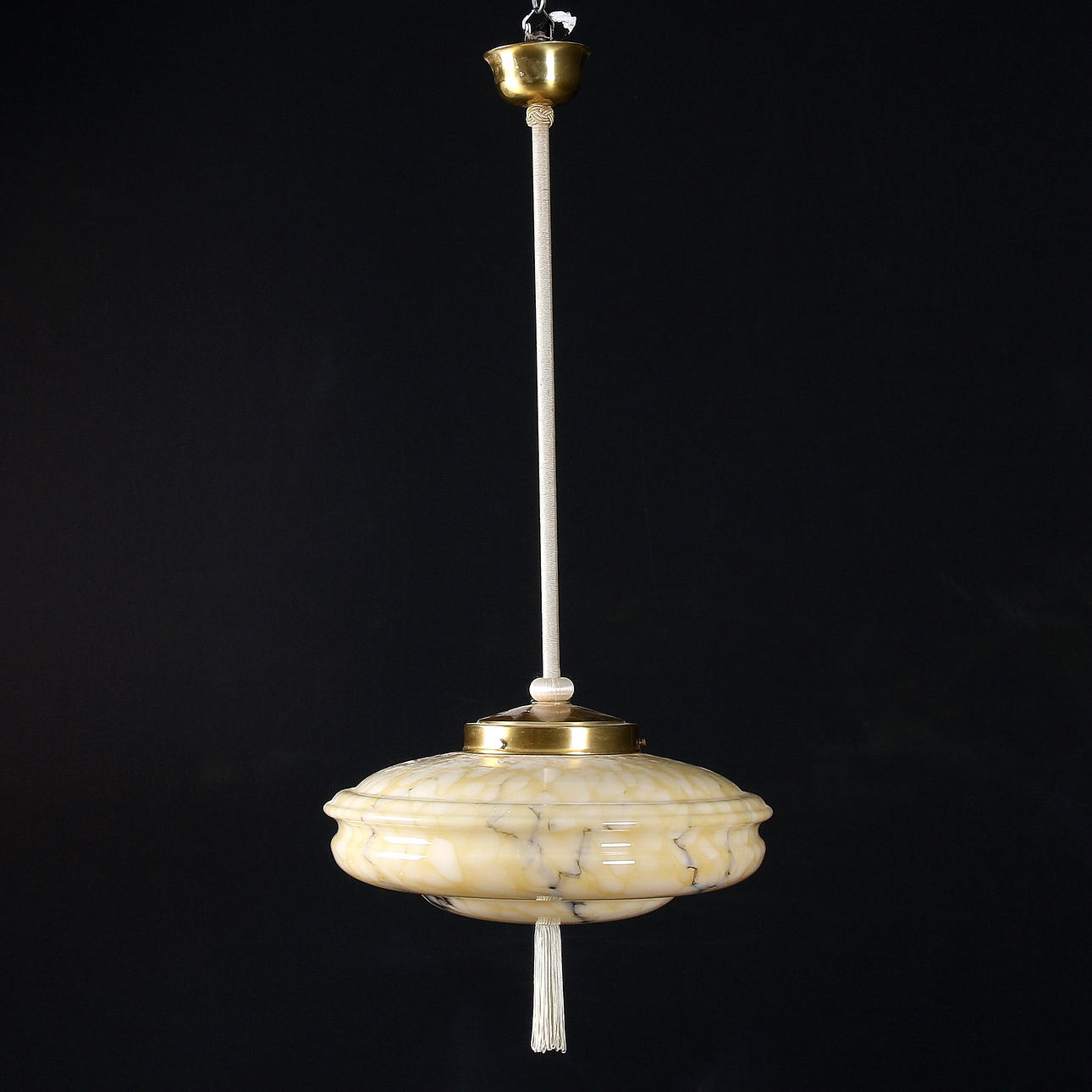 TAKLAMPA, glas mässing, Art Deco, 1920/30-tal.