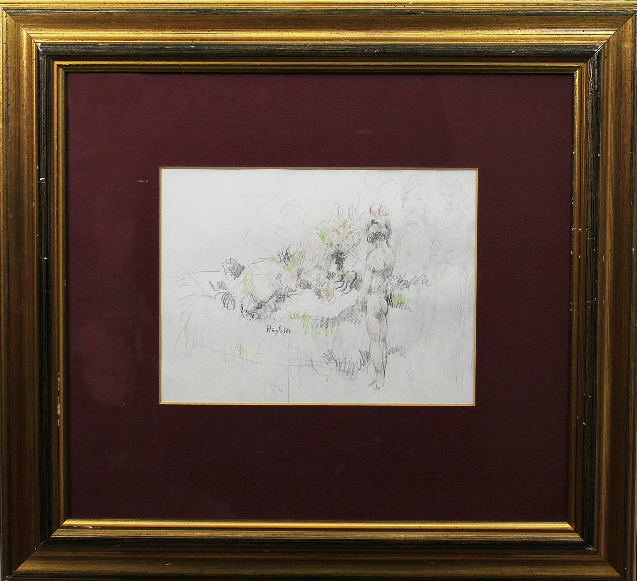 ROBERT HÖGFELDT. Modellen. Pastell. Signerad Högfeldt.