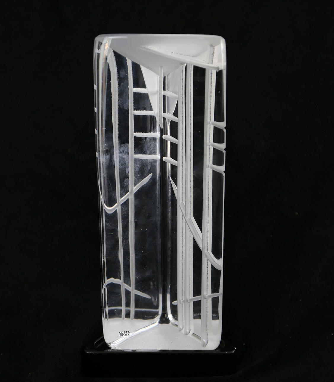 KONSTGLAS, skulptur, glas, Monica Backström, signerad.